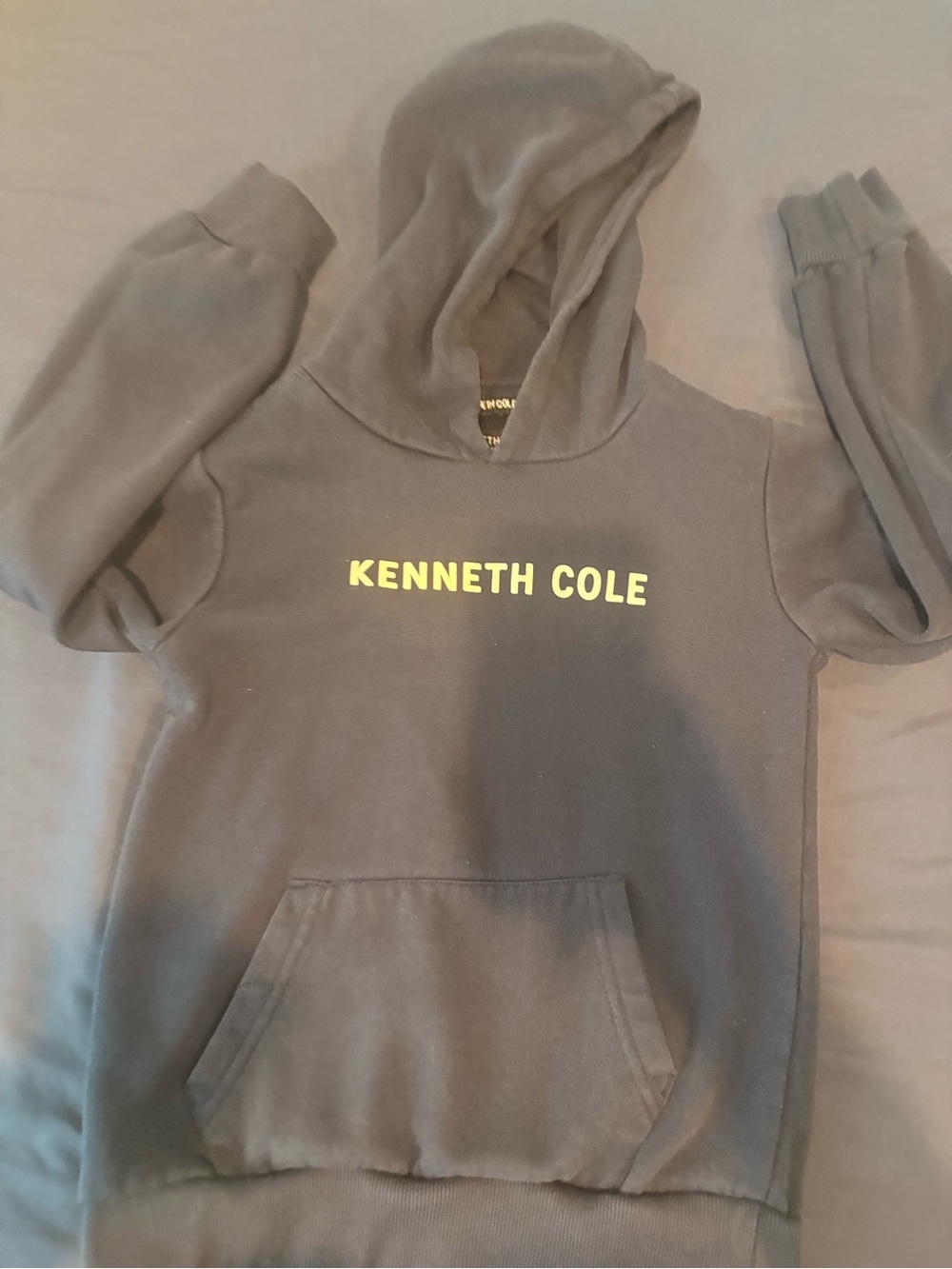 Kenneth Cole Reaction Kids Navy Hoodie with Yellow Logo